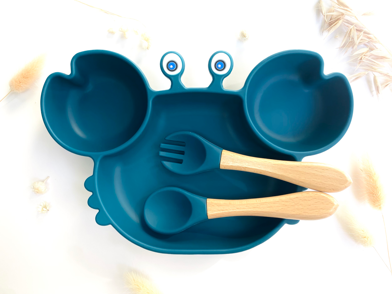Crab Feeding Set – Plate with Cutlery | Les Petits Citrons