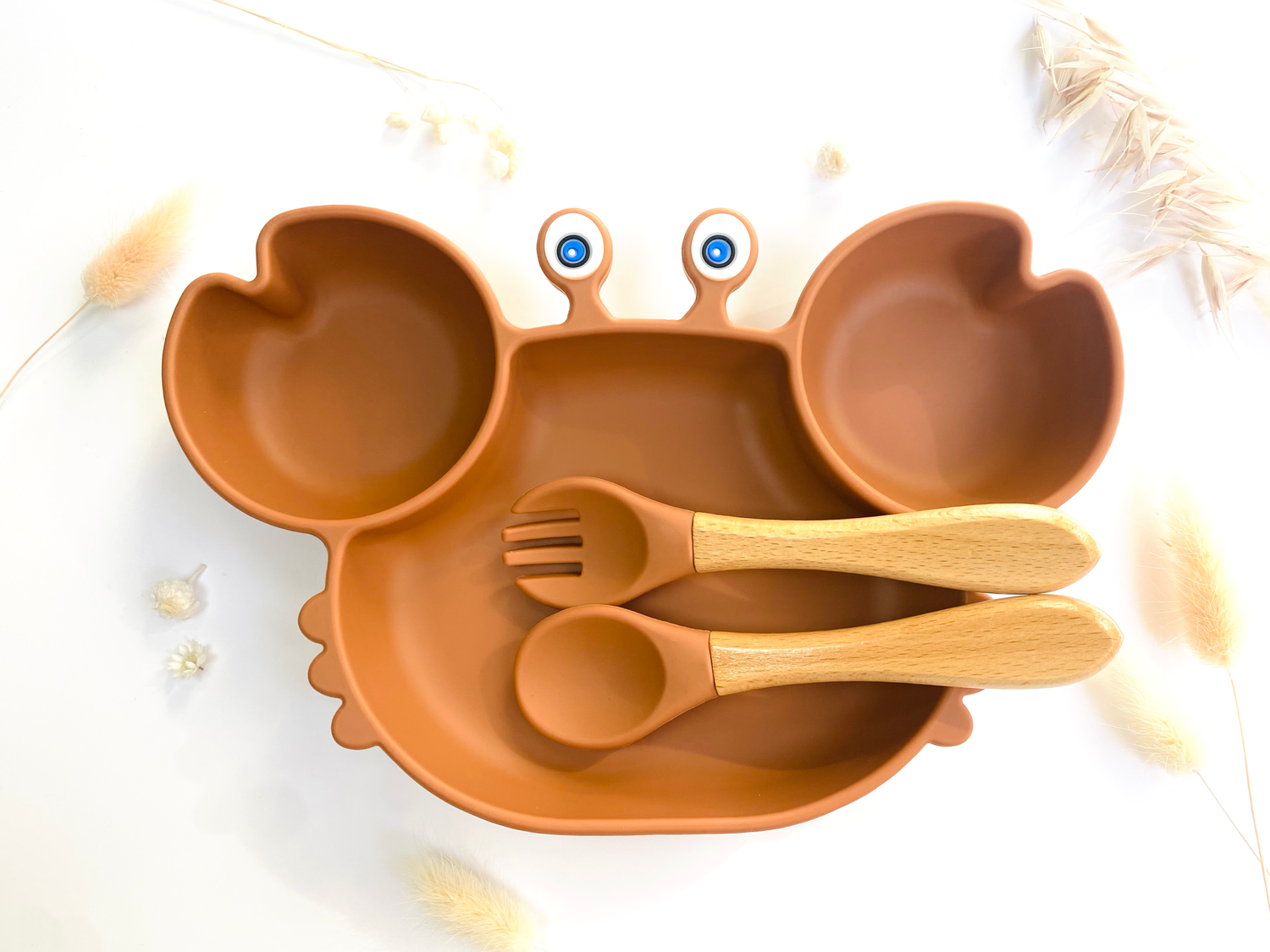 Crab Feeding Set – Plate with Cutlery | Les Petits Citrons